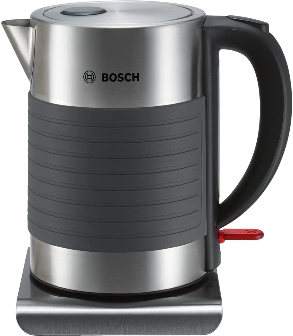 Bosch TWK7S05 cordless kettle (automatic switch-off, overheating protection, automatic steam stop, easy cleaning, 2,200 watts) black / gray
