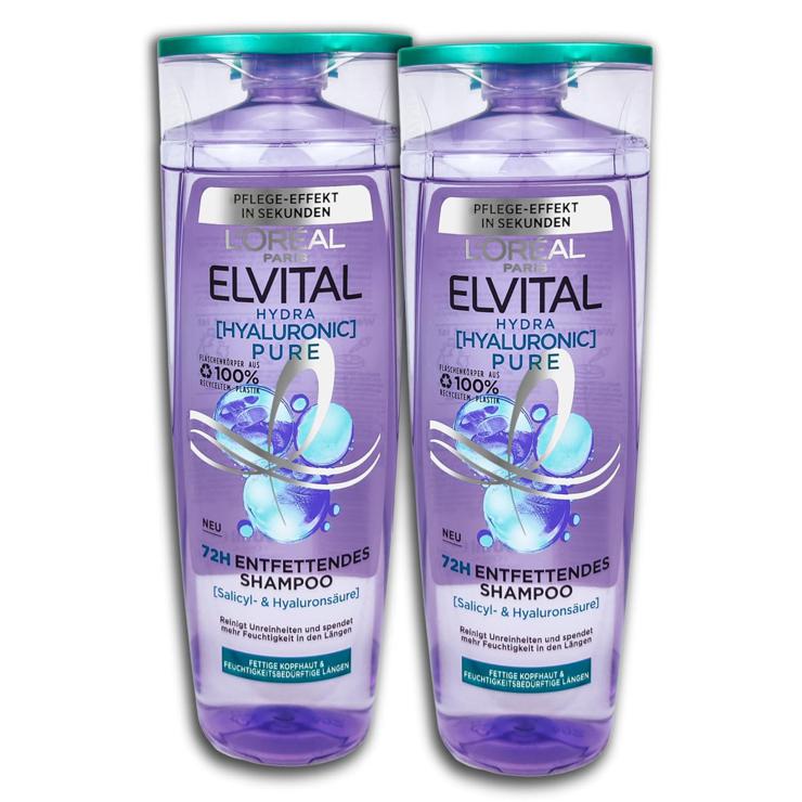 TOPDeal 2 pack Elvital Hydra Hyaluronic Pure Shampoo 3 x 300 ml