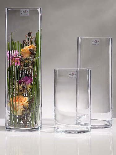 Sandra Rich CYLI Glass Table Flower Vase 30 CM Cylinder