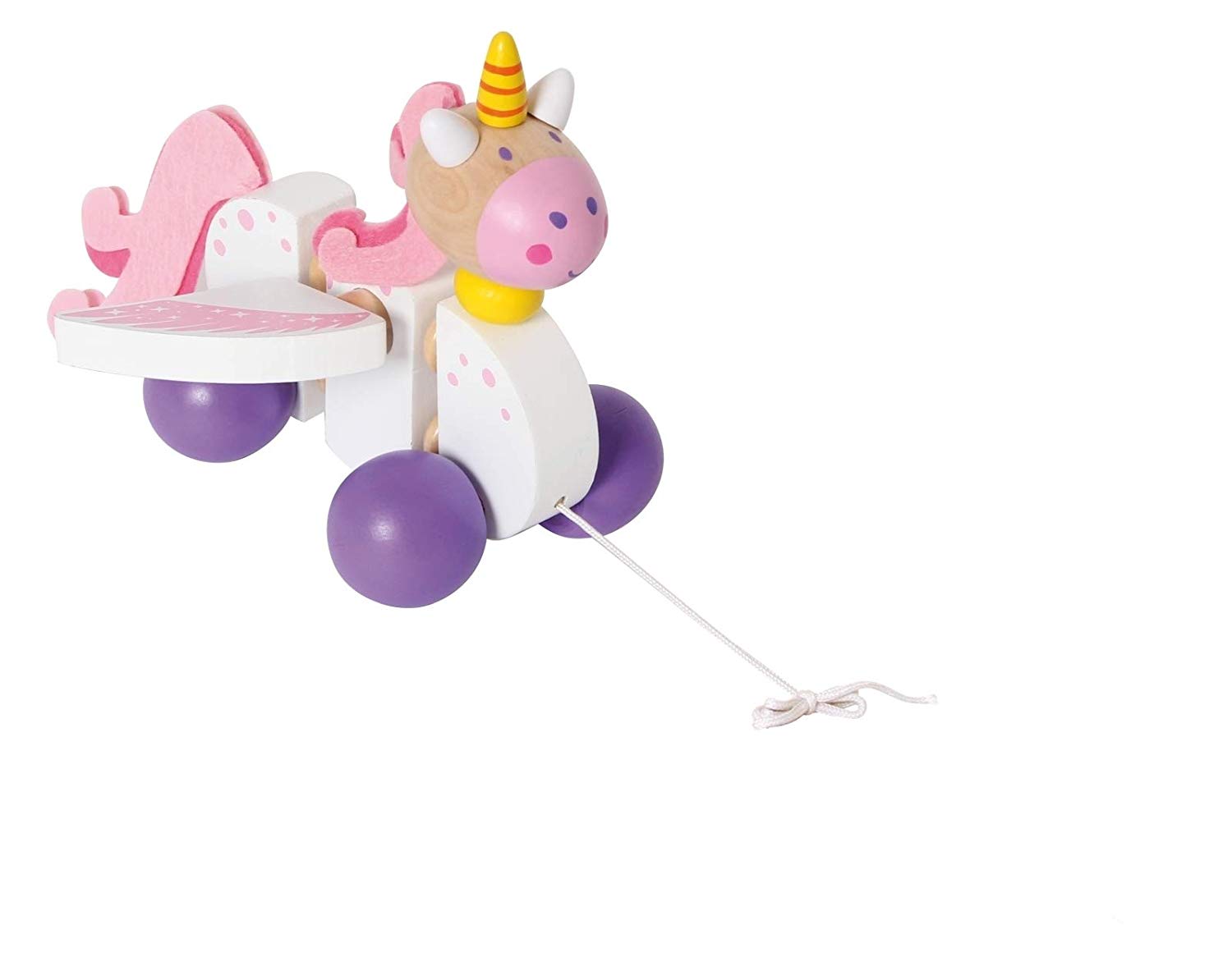 Inware 23050E Function Wooden Pull-Along Toy Unicorn