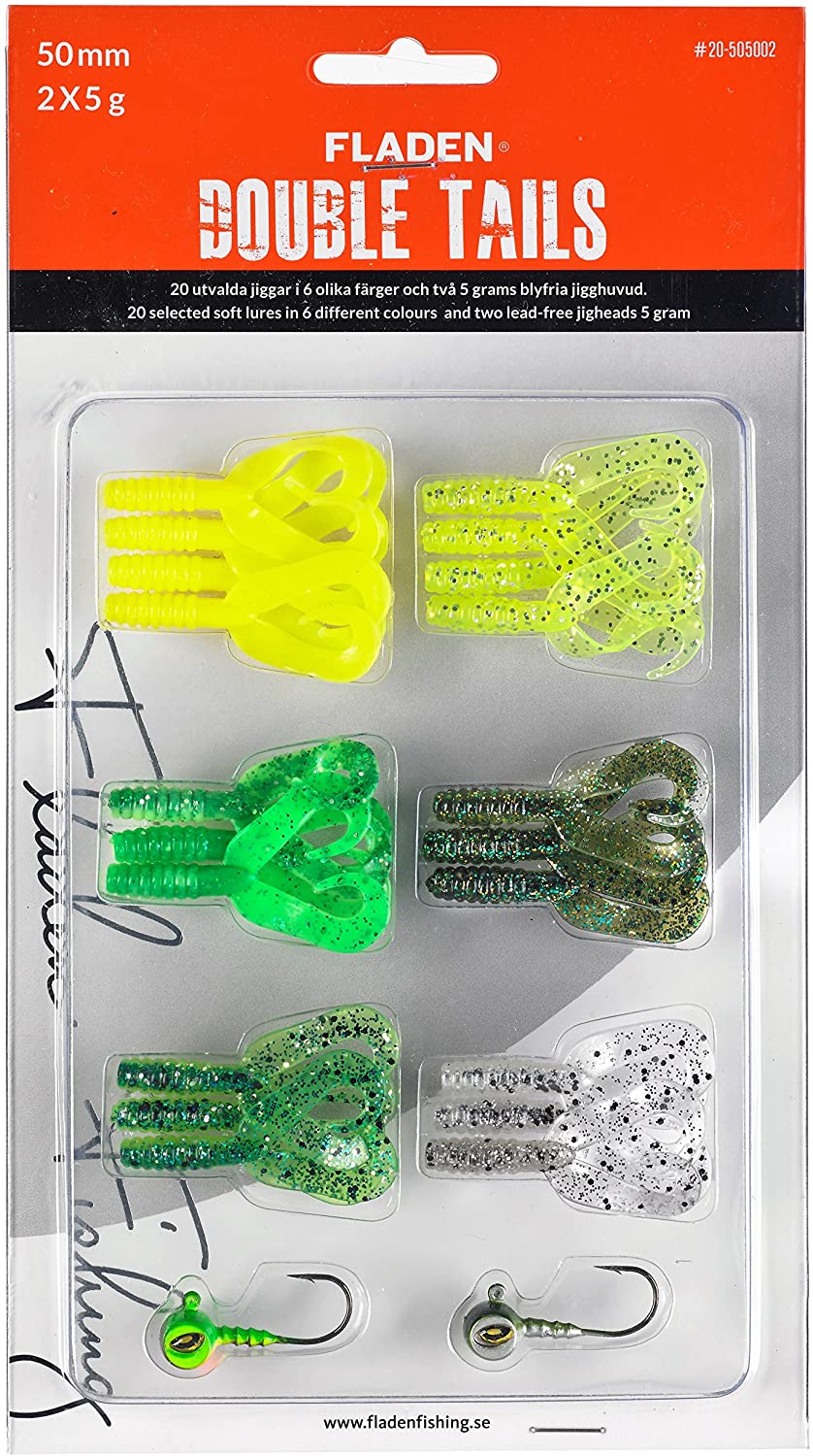 Fladen Fishing Soft Lures – 10 And 20 Packs Of 3 Assorted Colour Sets Twin 