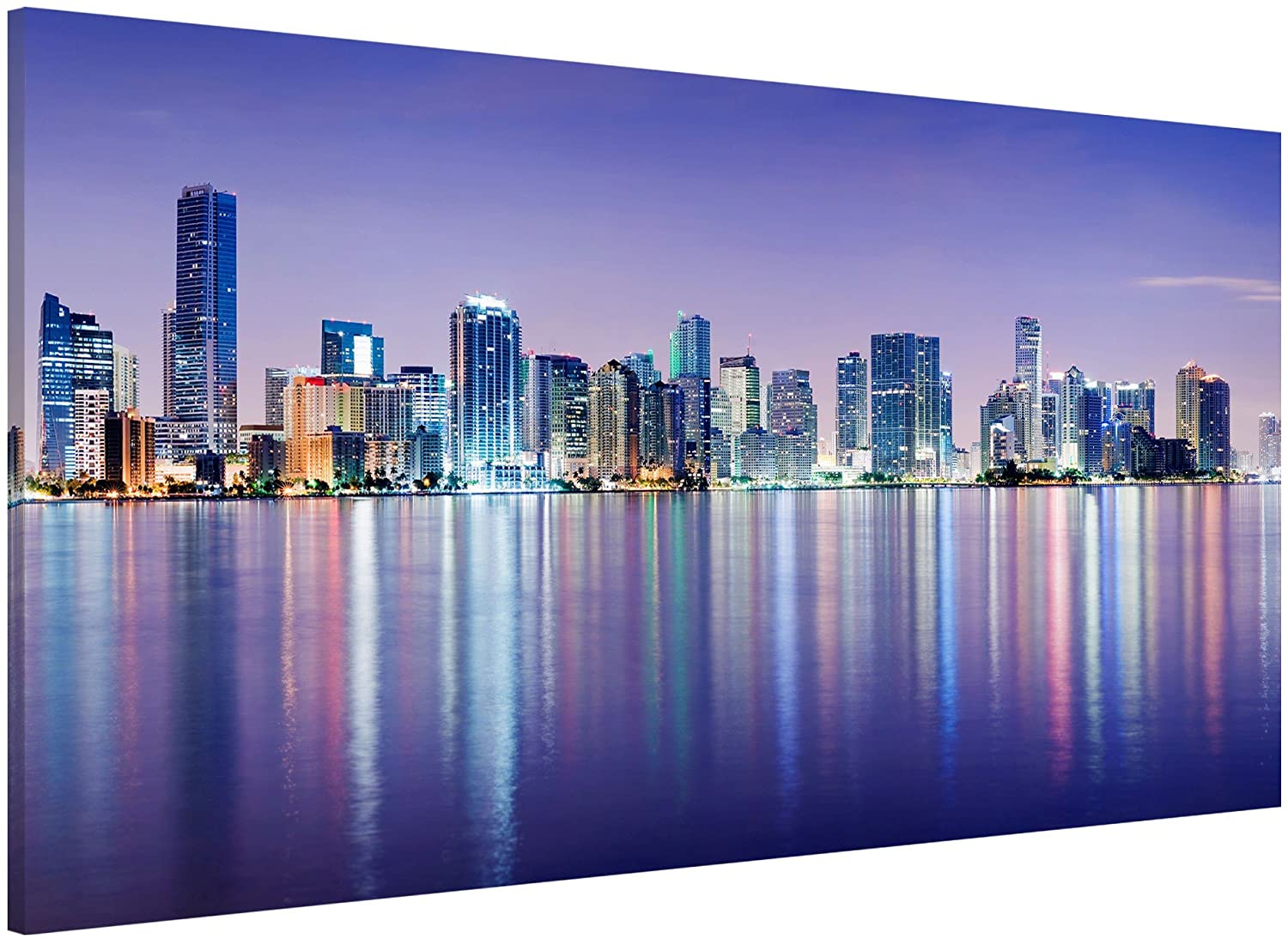 Purple Miami Beach – Magnetic Board Memo Board Landscape 37 x 78 cm, 37x78