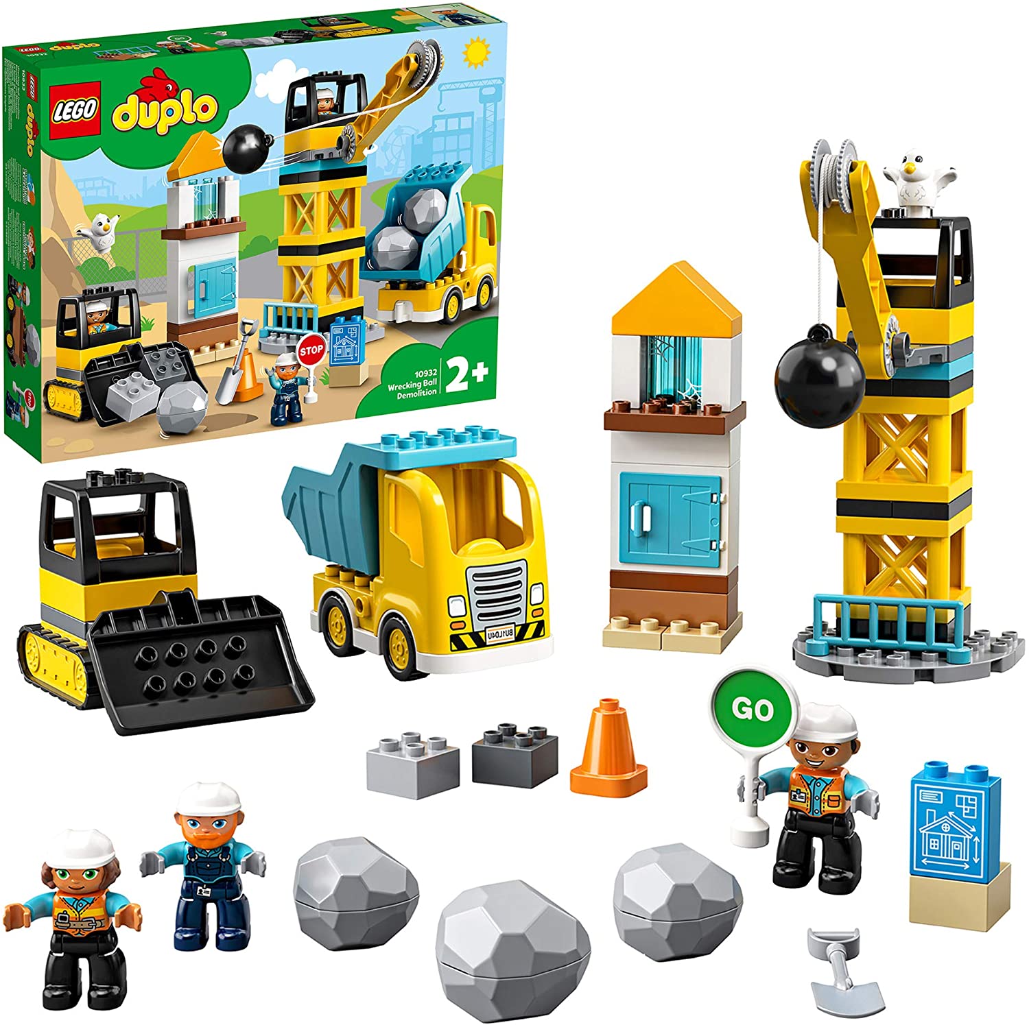 Lego 10932 Duplo Construction Site With Wrecking Ball Construction Set, Toy