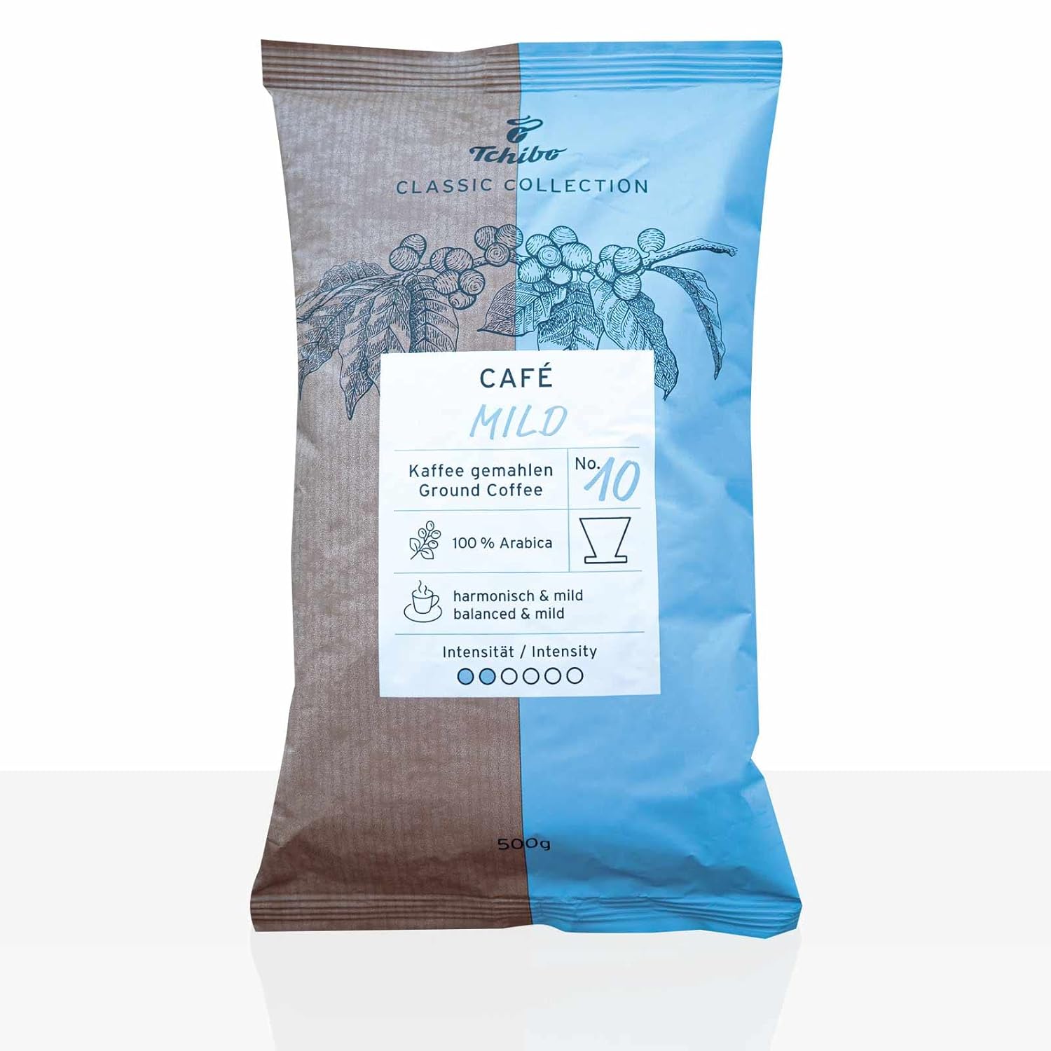 Tchibo Cafe Classic Mild - 500g Ground Coffee, Filter Coffee