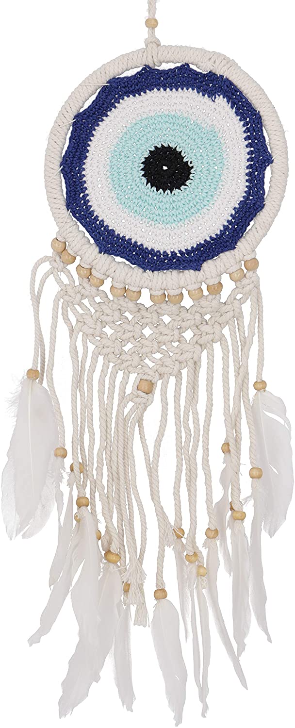 Guru-Shop Dream Catcher With Crochet Lace-White 12 Cm Dream Catcher Mobile,