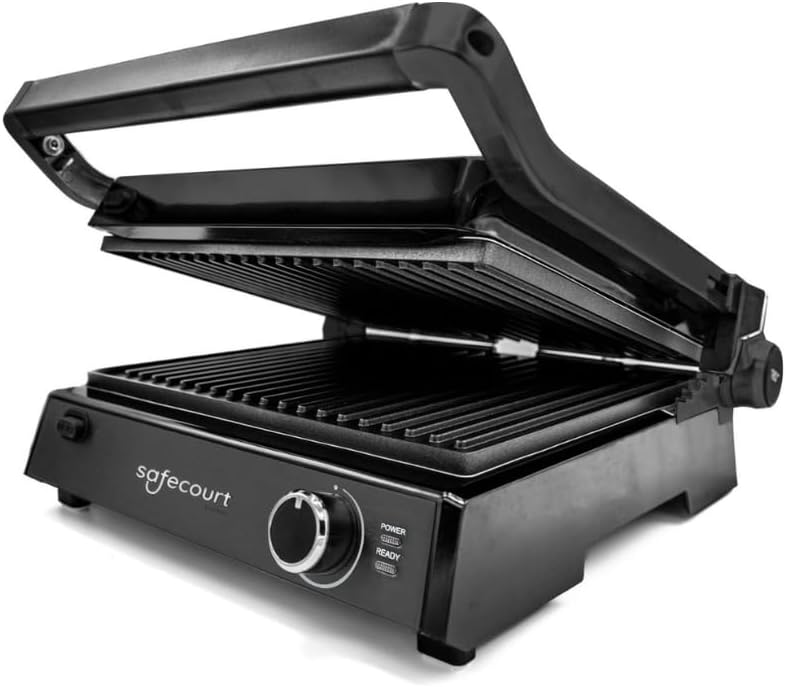 Safecourt Kitchen 3-in-1 Contact Grill, Modern Plastic Grill with 2000 Watt, Uniform Color, Dishwasher Safe, Suitable for Kitchen Accessories/Kitchen Appliances