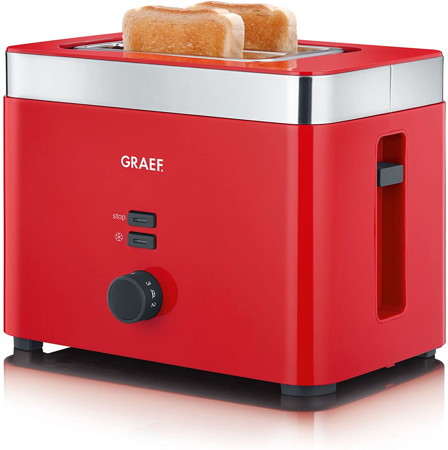 Graef TO63EU TO 63 2 Slice Toaster, Plastic, Red