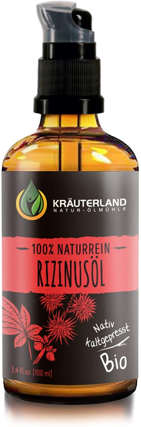 krauterland Organic skin oil, 100 ml, cold pressed, 100 % natural, for face and body care, massage oil, against wrinkles, dry skin and anti-ageing.