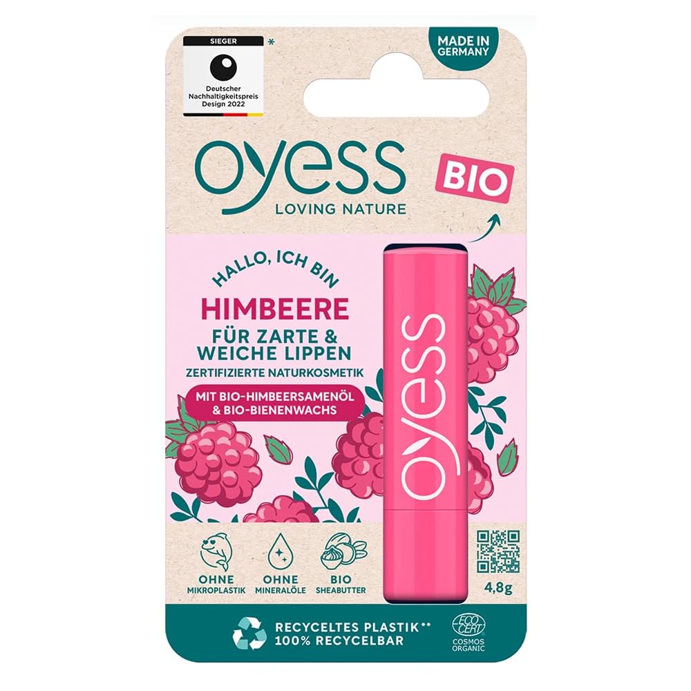 OYESS Loving Nature Oyess Lip Care Raspberry, Nourishing Lip Balm for Dry Lips (1 x 4.8 g)