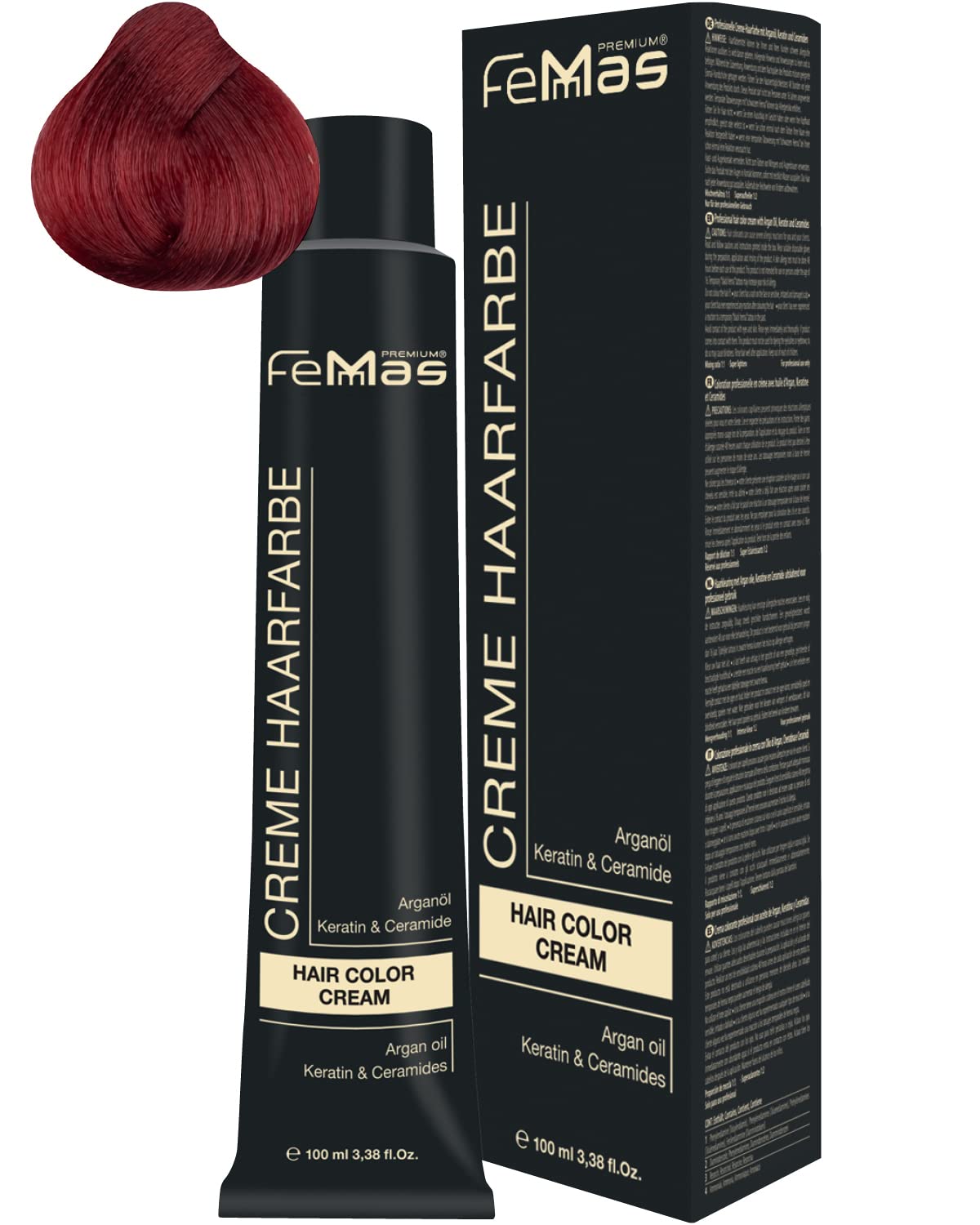 Femmas Hair Colour Cream 100 ml Hair Colour (Medium Blonde Intensive Red 7.66), ‎medium 7.66