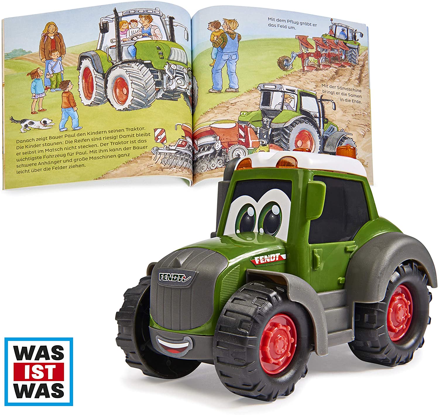 Dickie Toys What Is What Farm Fendt Tractor With Freewheel, Includes What I