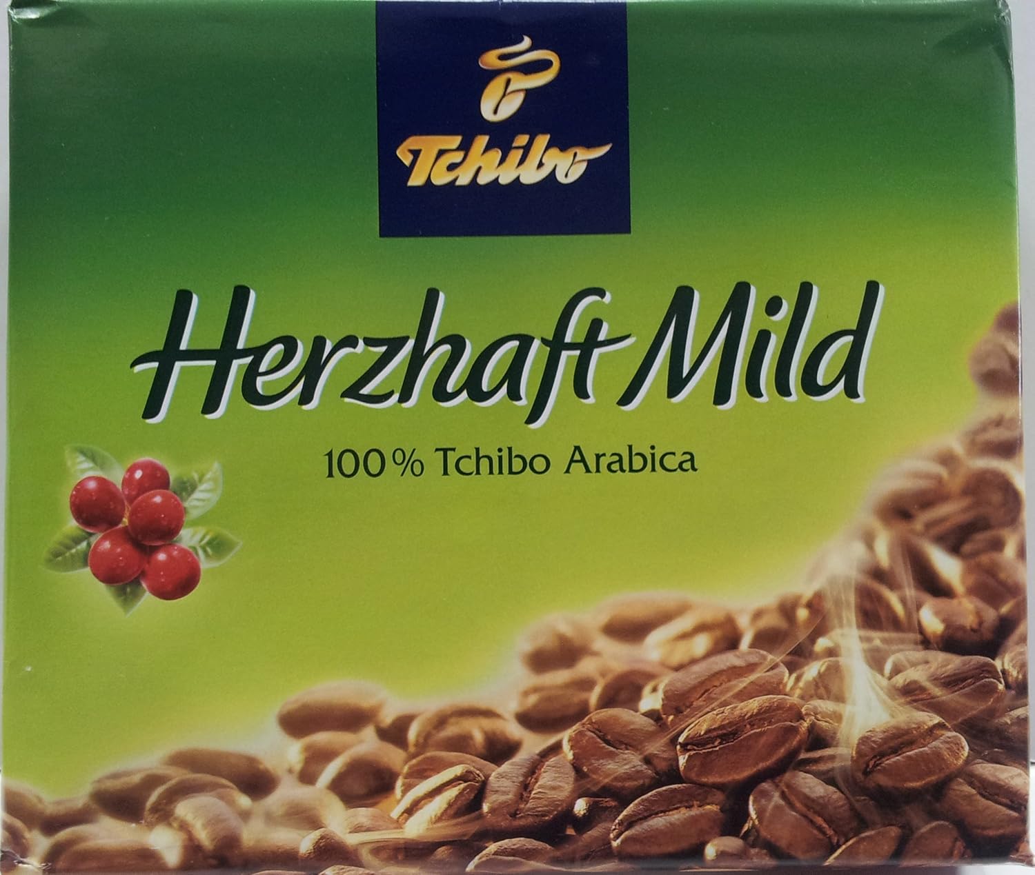 Tchibo Hearty Mild 2 x 250 g Vacuum Packed, Medium Roasting, Universal, Whole Bean, Coffee Beans, 500 g, 2 packs