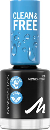 MANHATTAN Cosmetics Nail Polish Clean & Free Nail Polish, Midnight Sky 159, 8 ml