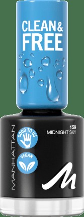 MANHATTAN Cosmetics Nail Polish Clean & Free Nail Polish, Midnight Sky 159, 8 ml