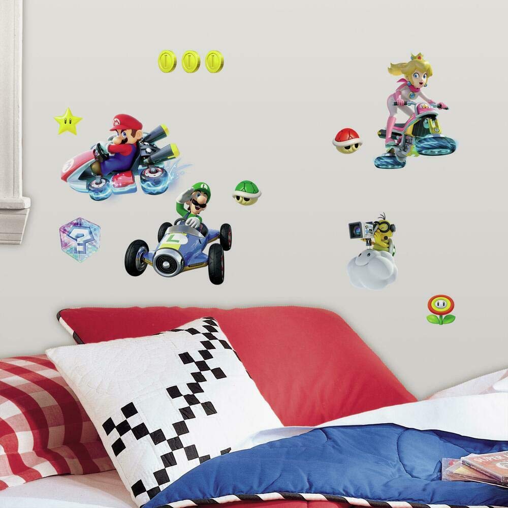 RoomMates Room Mates 54387 Nintendo Mario Kart 8 Wall Stickers, Multi-Colour