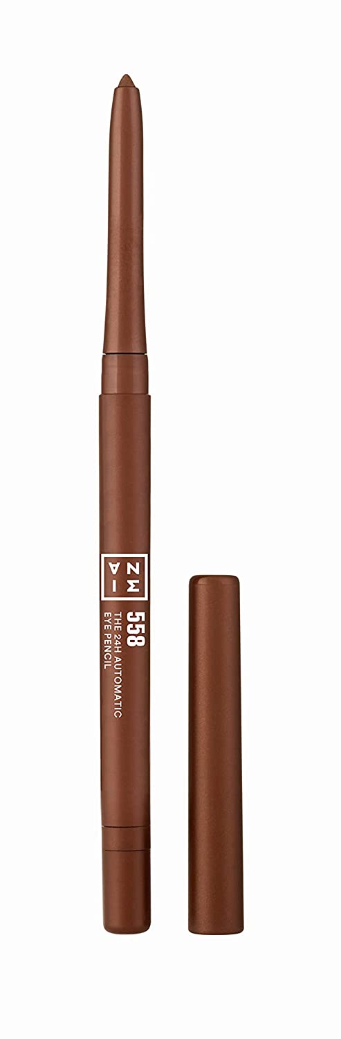 3ina Makeup Vegan The 24h Automatic Eye Pencil 558, Copper Red, Automatic Retractable Eye Pencil, Long Lasting Definition, Waterproof, Highly Pigmented, Sharpener and Brush Integrated, 28 g, red ‎copper