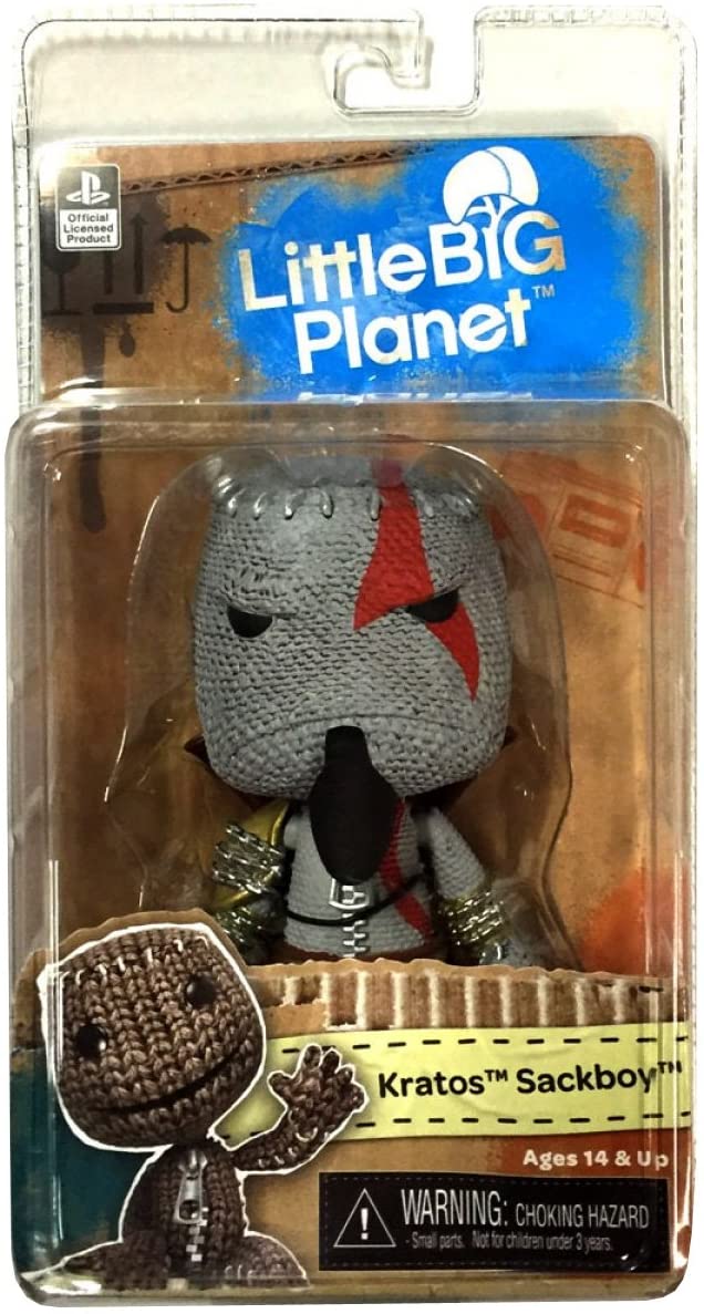 Neca - Figurine Little Big Planet - Sackboy Kratos Cosplay 13cm - 063448241