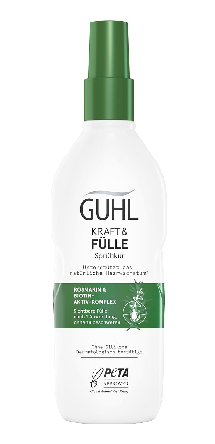 Guhl Kraft & Abundance Spray Treatment – ​​Contents: 150 ml – Visible Fill After 1 Use – Without Weighing Down – Silicone-Free
