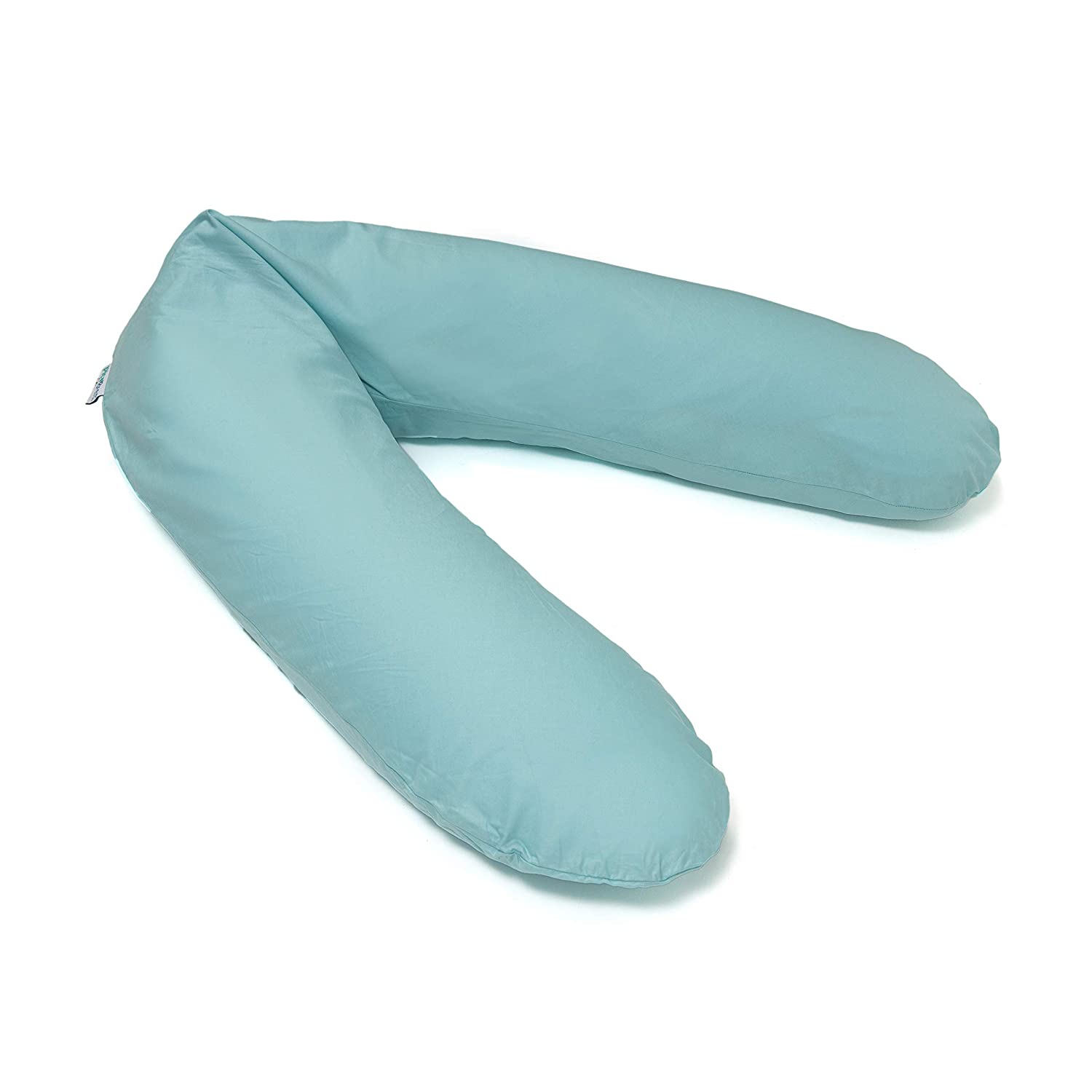 Honey Collection Breastfeeding Pillow, Soft and Cuddly EPS, Microbead Filling, Support Pillow, TÜV Certified, 100% Cotton Pregnancy Pillow 190 cm turquoise-blue