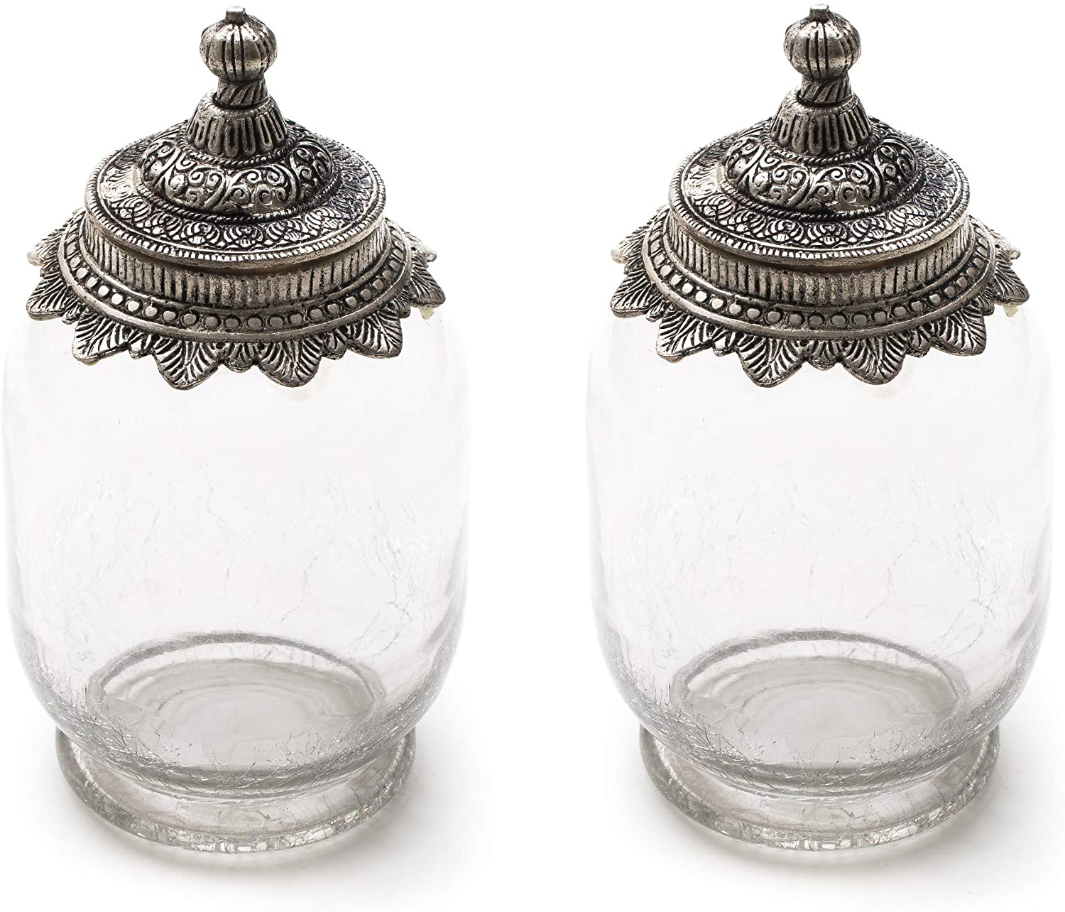 DARO DEKO Glass with Metal Lid Size L – Pack of 2