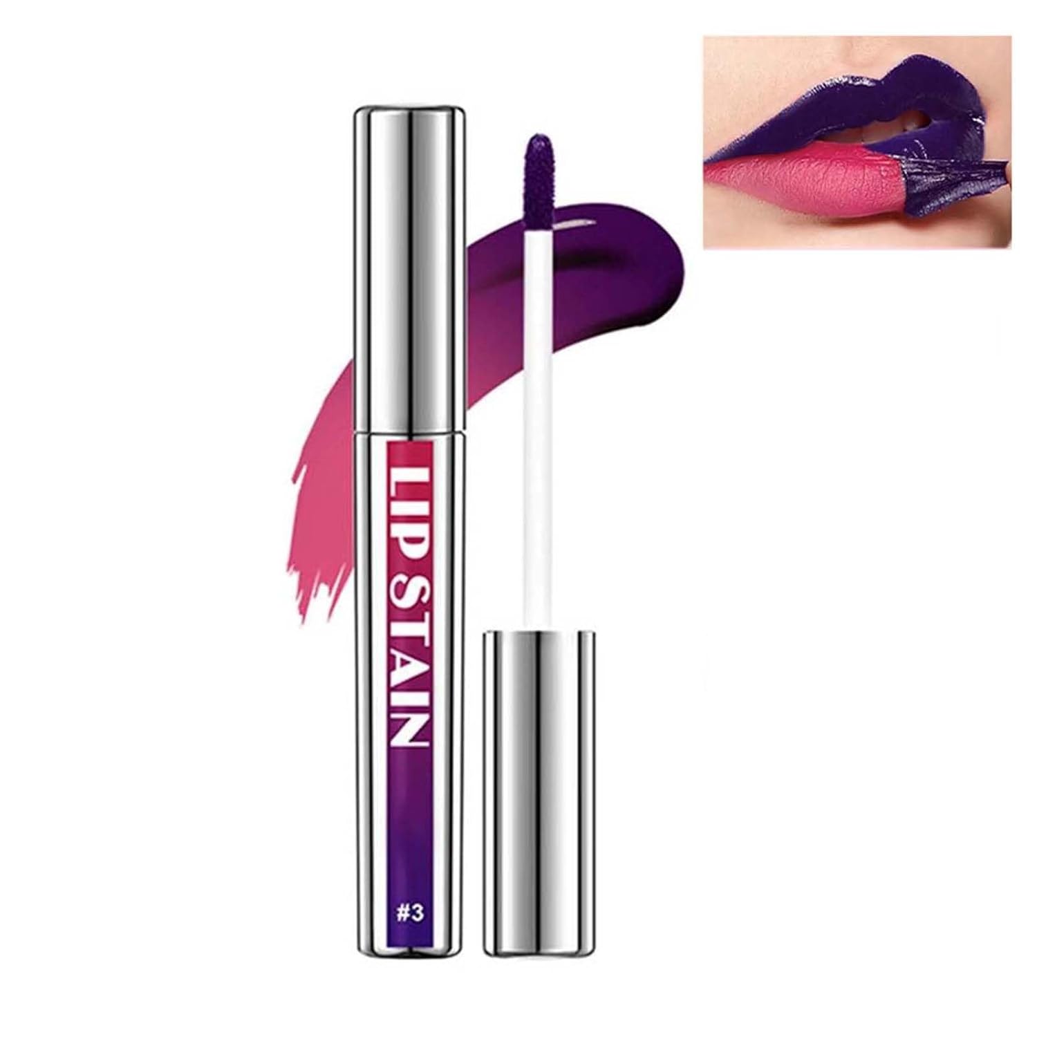 Peel Off Lip Stain Set, 2025 Nue Tattoo Color Matte Nude Lip Gloss, Non-Stick Cup Liquid Lipstick Lip Stain for Women Girls, Durable Waterproof Peel Off Lip Liner (C, 2.5 ml)