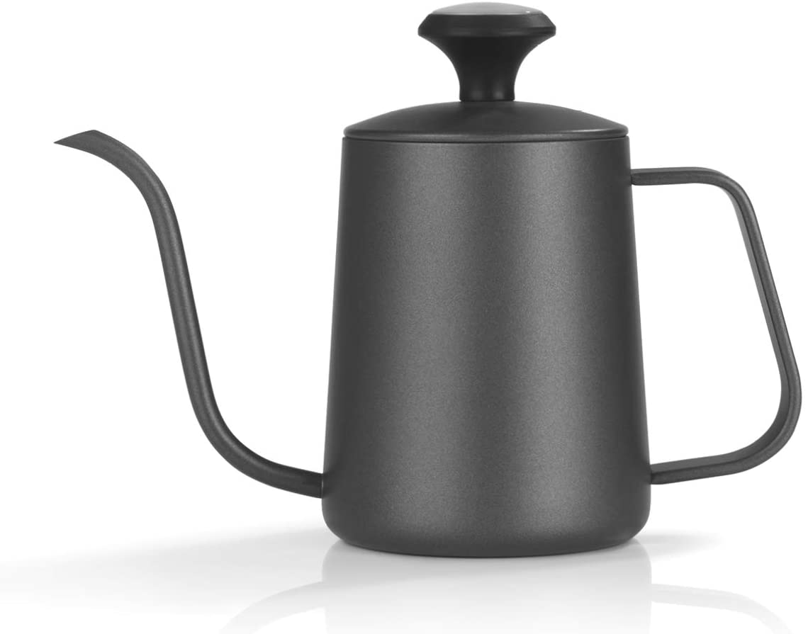 BEEM Pour Over Kettle with Thermometer - 0.5 L | Classic Selection | Stainless Steel | Gooseneck