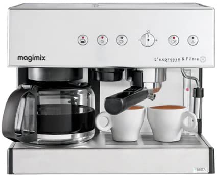 Magimix 11423 Espresso & Filtre Automatic Espresso Machine, Chrome, 1.4 Litres