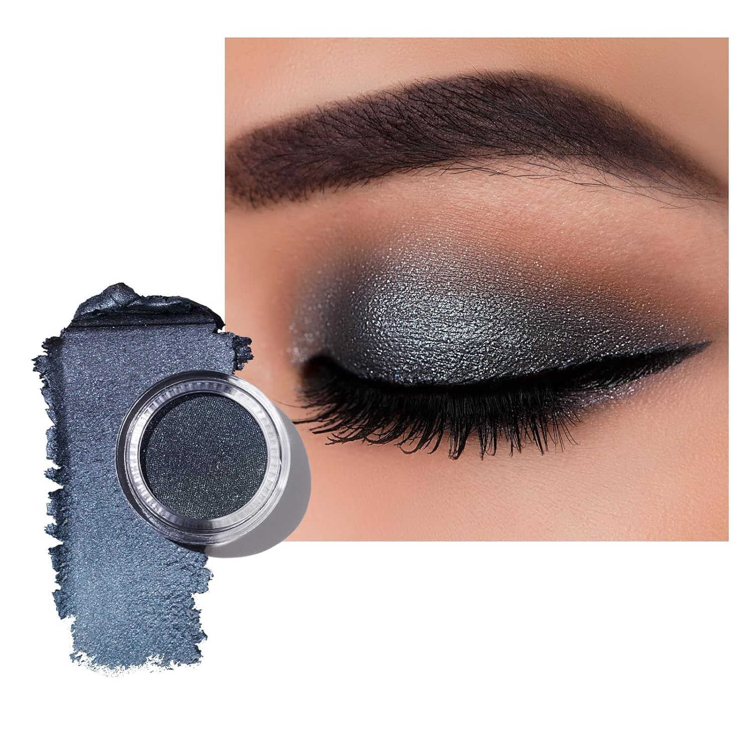 Gray Eyeshadow, Highly Pigmented Cream Eye Shadow, Smoky Eye Makeup, Waterproof and Long-Lasting, Blendable and Wrinkle-Free Eye Makeup, Vegan, 06 g (06)