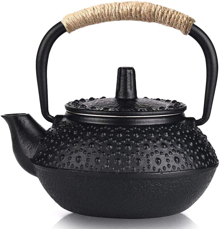Webao Cast Iron Teapot Traditional Iron Teapot Tea for One Teapot Japanese Style Including 300 ml
