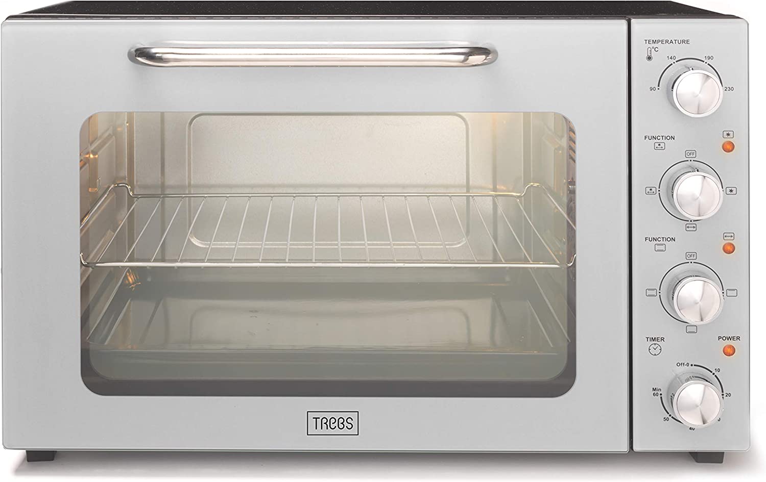 Trebs 99393 55 L Mini Oven with Circulating Air 18/8 Stainless Steel