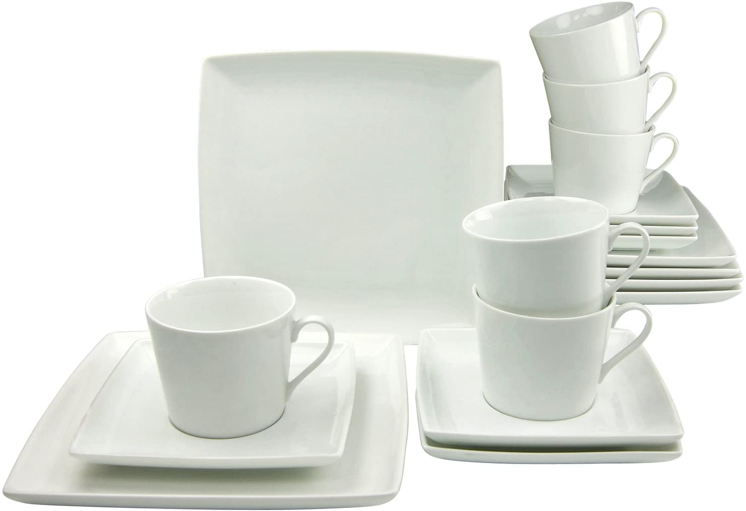 Creatable 19997 Series Ecco 3-Piece Coffee Set 18 Pieces, Porcelain, White, 38 x 21 x 25 cm, 18 units