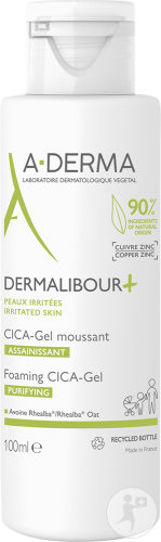 A-Derma Dermalibour+ Cica-Gel Foaming Cleansing Gel Irritated Skin Bottle 100ml