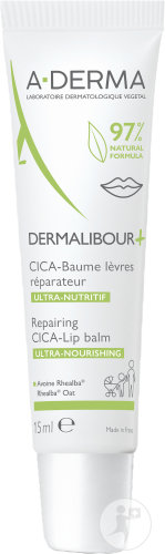 A-Derma Dermalibour+ Cica Repairing Ultra-Nutrient Lip Balm Tube 15ml