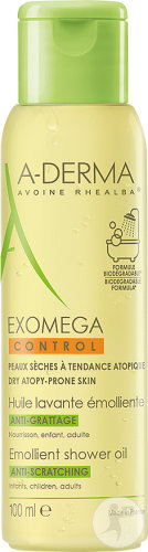 A-Derma Exomega Control Emollient Shower Oil Anti-Itch Bottle 100ml