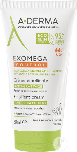 A-Derma Exomega Control Moisturizing Cream Against Scratching Tube 50ml