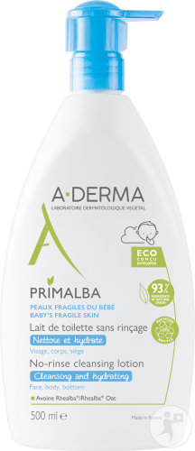 A-Derma Primalba Baby Gentle Cleansing Milk Pump Bottle 500ml