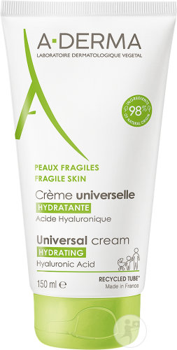 A-Derma Universal Moisturizing Cream Hyaluronic Acid Fragile Skin Tube 150ml