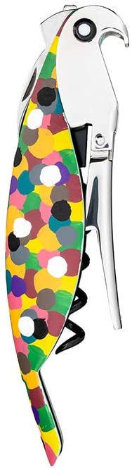 A Di Alessi Hand-decorated Parrot Proust Sommelier Corkscrew in Cast Aluminiumin and PC