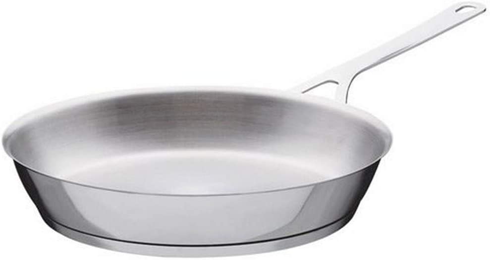A di Alessi Pots&Pans Frying Pan, Stainless Steel, 28 cm, (AJM110/28)