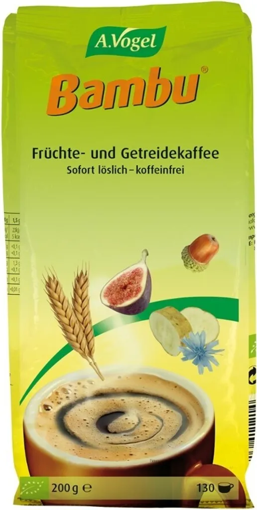 A. Vogel Bambu Instant Früchte- und Getreidekaffee Nachfüllbeutel, 200 g Beutel