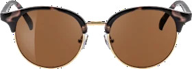 Sunglasses adults brown patterned frame, brown tinted round lenses, Havana look, 1 piece
