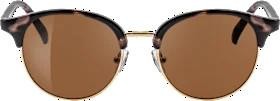 Sunglasses adults brown patterned frame, brown tinted round lenses, Havana look, 1 piece