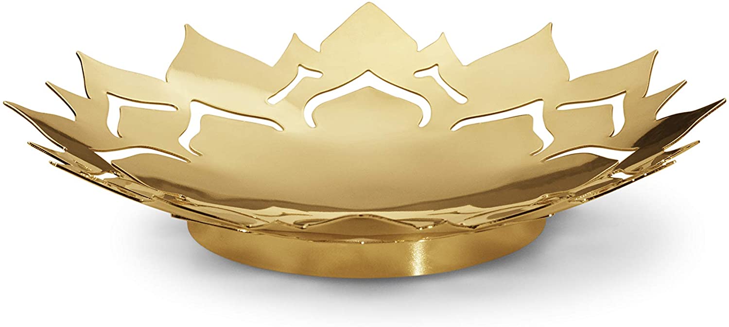 Georg Jensen Christmas ice flower bowl made of gold stainless steel by Sanne Lund Traberg - small