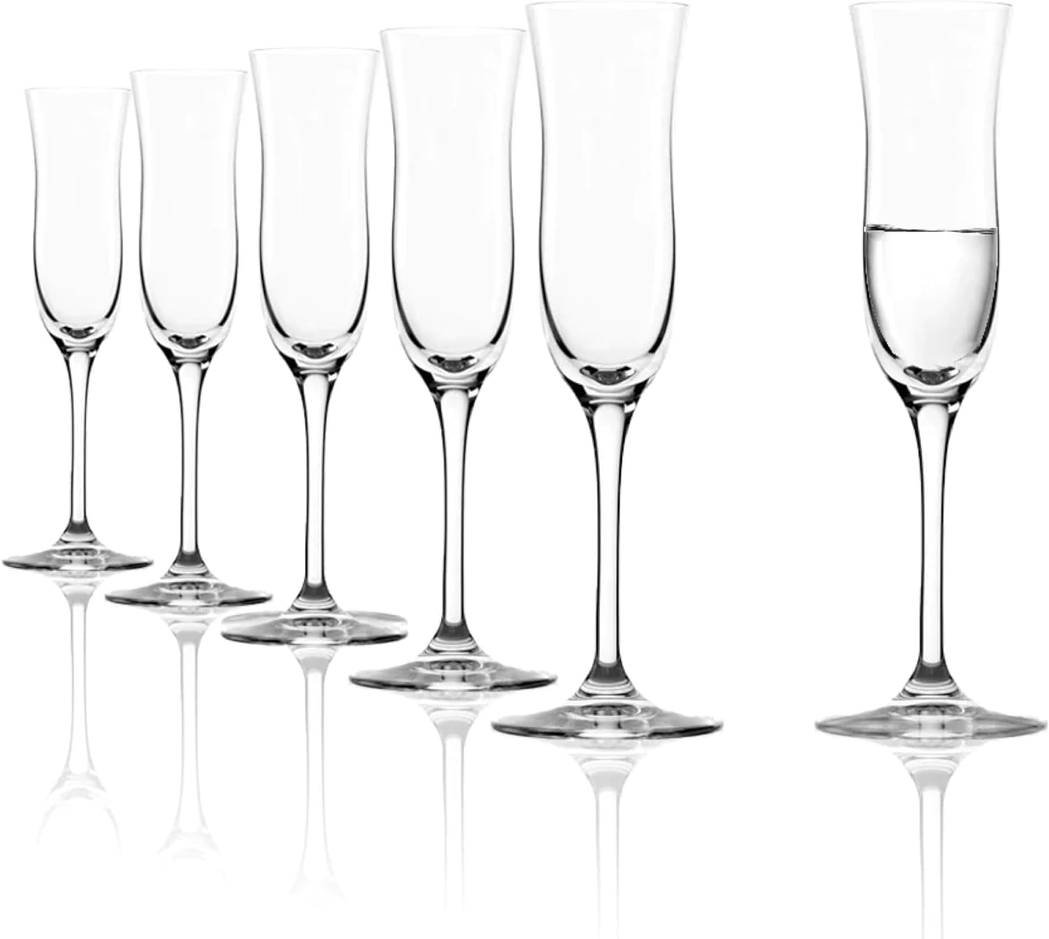 Stölzle Lausitz Classic long-life grappa glass, 100 ml, set of 6, distillate glasses, crystal glass, dishwasher safe, grappa glass, shatterproof, high quality