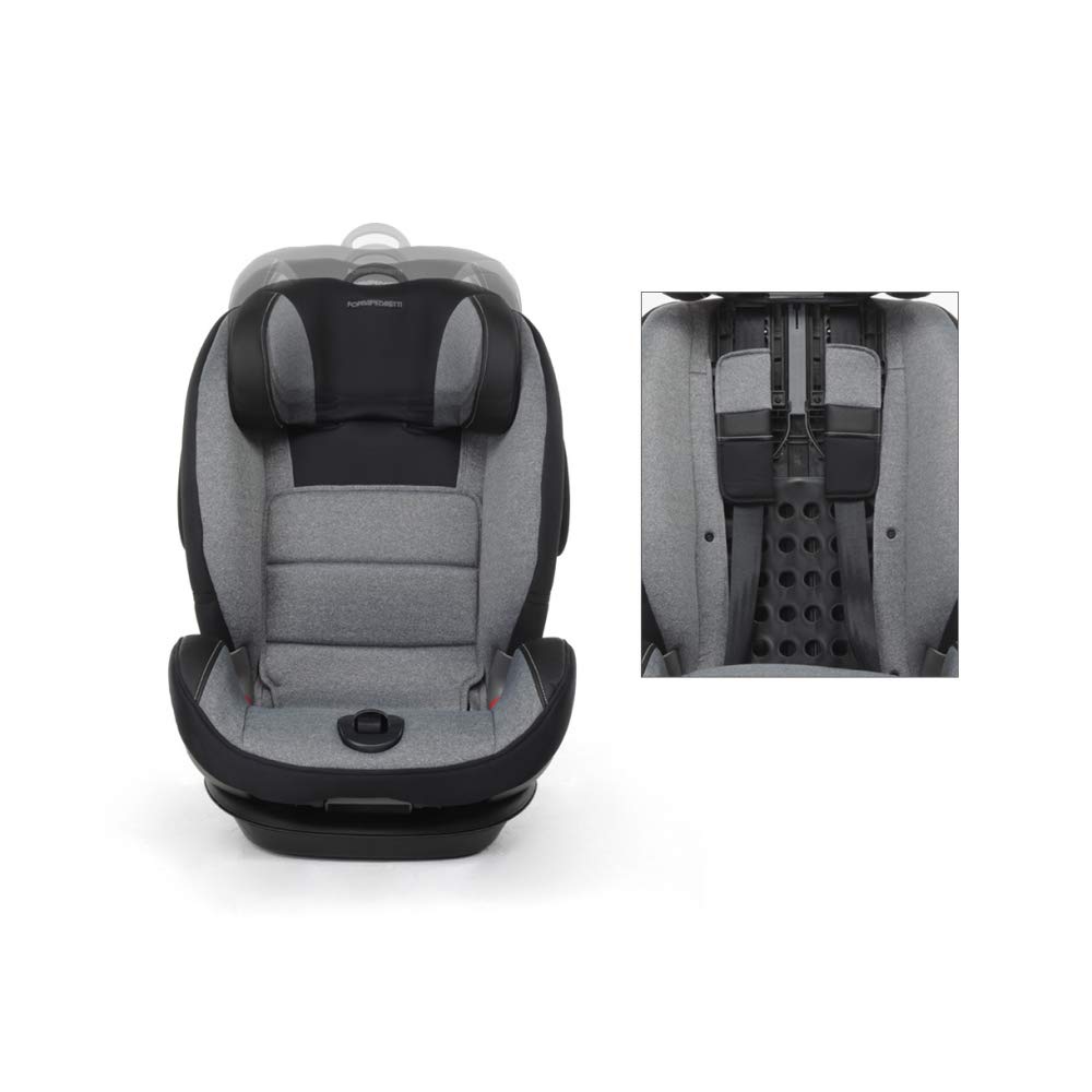Foppapedretti Isoplus Isofix Car Seat and Dualfix Group 1/2/3 9-36 kg for Children from 9 Months to 12 Years Blue (Sky)
