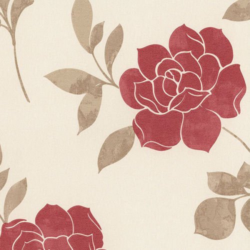 md29422 – Silk Impressions Flowers Roses Brown, Cream, Red Gallery Wallpape