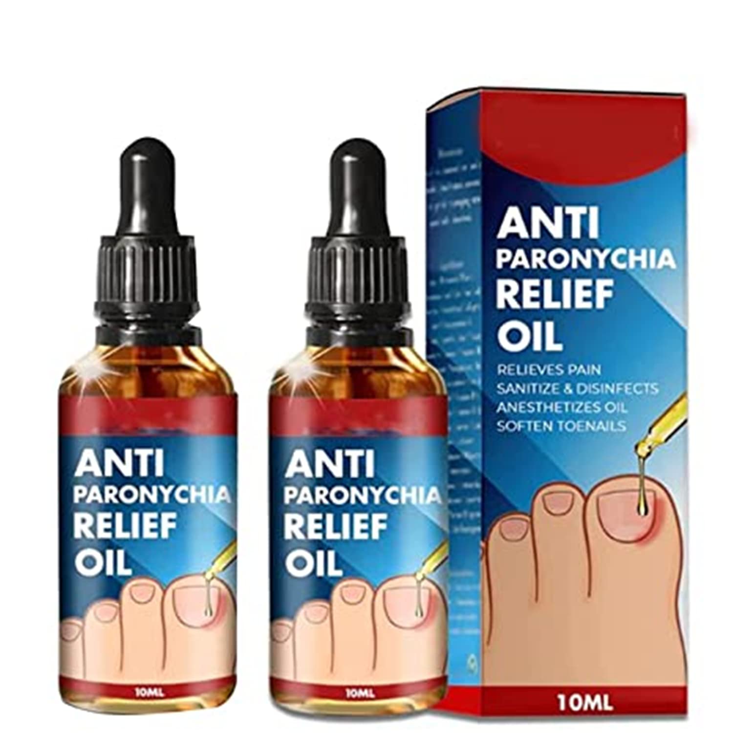 petsburg Toenailplus Paronychia Oil 10ml Toe Nail Relief Paronychia Toe Nail Repair Toe and Fingernail Repair for Damaged Discoloured Thick Nails, ‎transparent