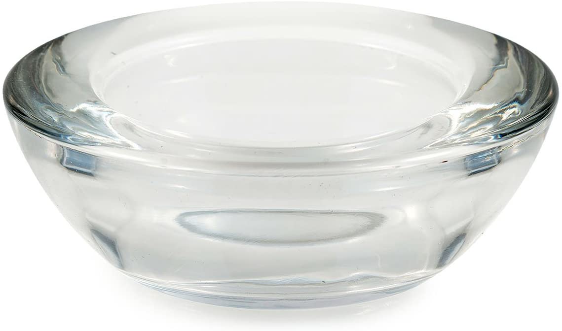 PAJOMA Candle Set of 12 Plates 'Kate', Clear, H 1 1/4 x 11 cm Diameter
