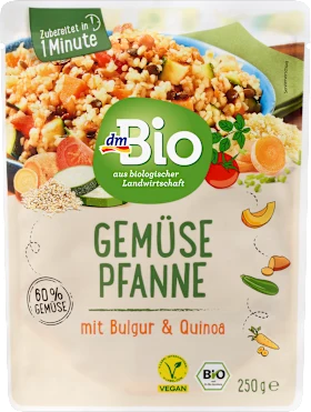 Ready meal, vegetable pan with bulgur & quinoa, 250 g