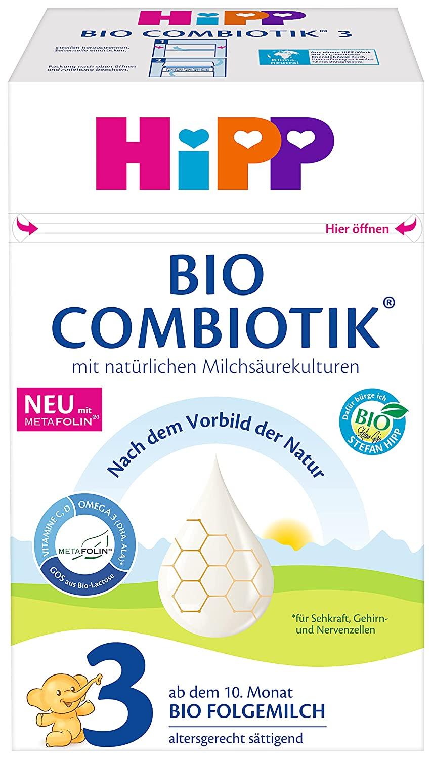 HiPP Bio Milchnahrung, 3 Bio Combiotik, Folgemilch, 600g